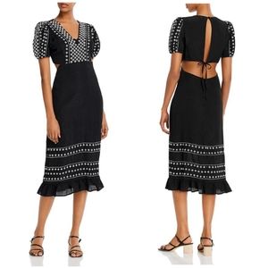 Rahi Riley Embroidered Open Back Dress